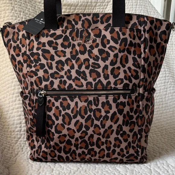 Brand New Convertible Backpack Leopard Black Kate Spade New York Chelsea Spotted Leopard Convertible  main image 4
